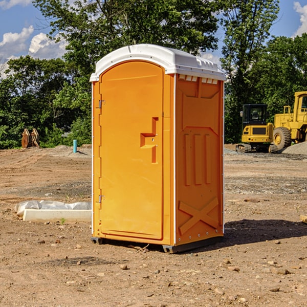 how often are the portable restrooms cleaned and serviced during a rental period in Sandwich